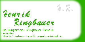 henrik ringbauer business card